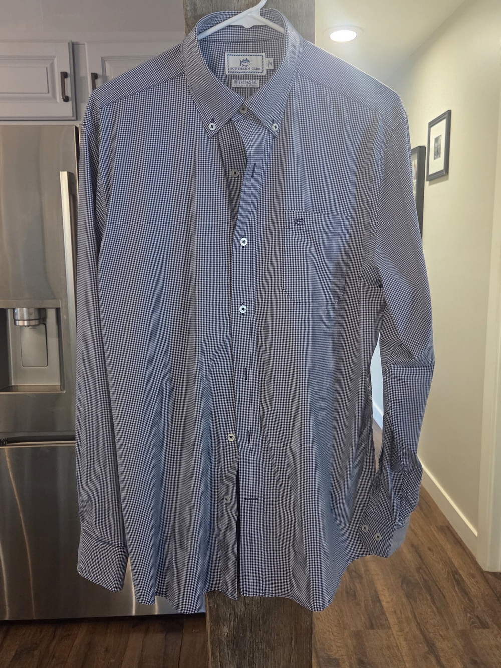 Southern Tide Men's Blue Micro-Check Button-Down Shirt